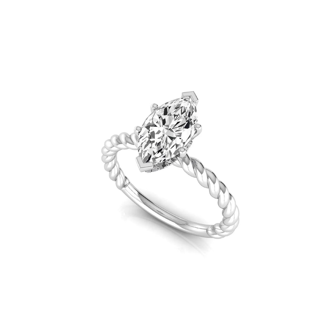 OctaPearl 1.5 ct Marquise Twist Band Lab Grown Diamond Engagement Ring