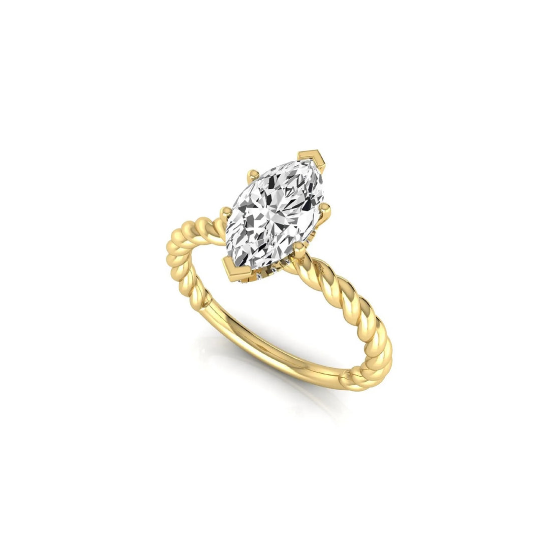 OctaPearl 1.5 ct Marquise Twist Band Lab Grown Diamond Engagement Ring
