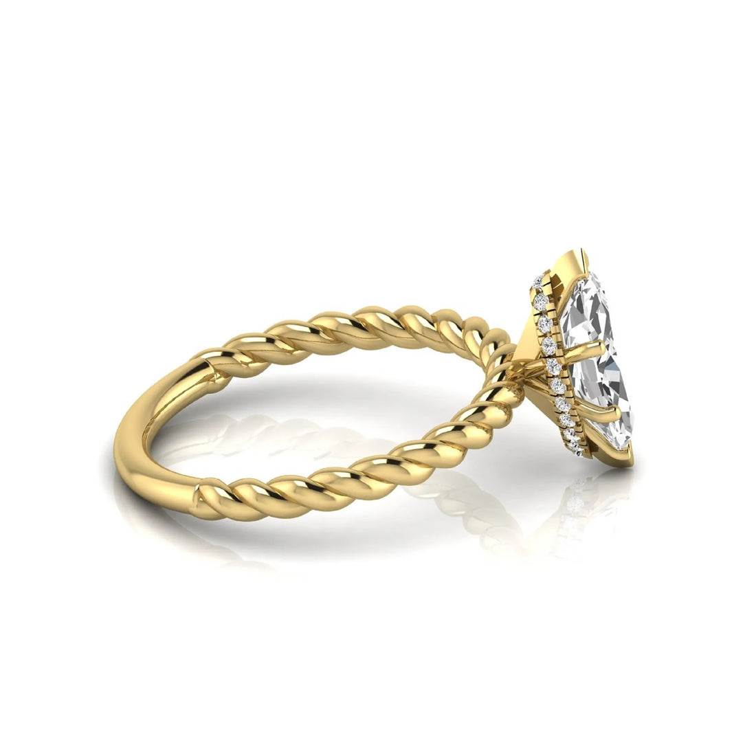 OctaPearl 1.5 ct Marquise Twist Band Lab Grown Diamond Engagement Ring