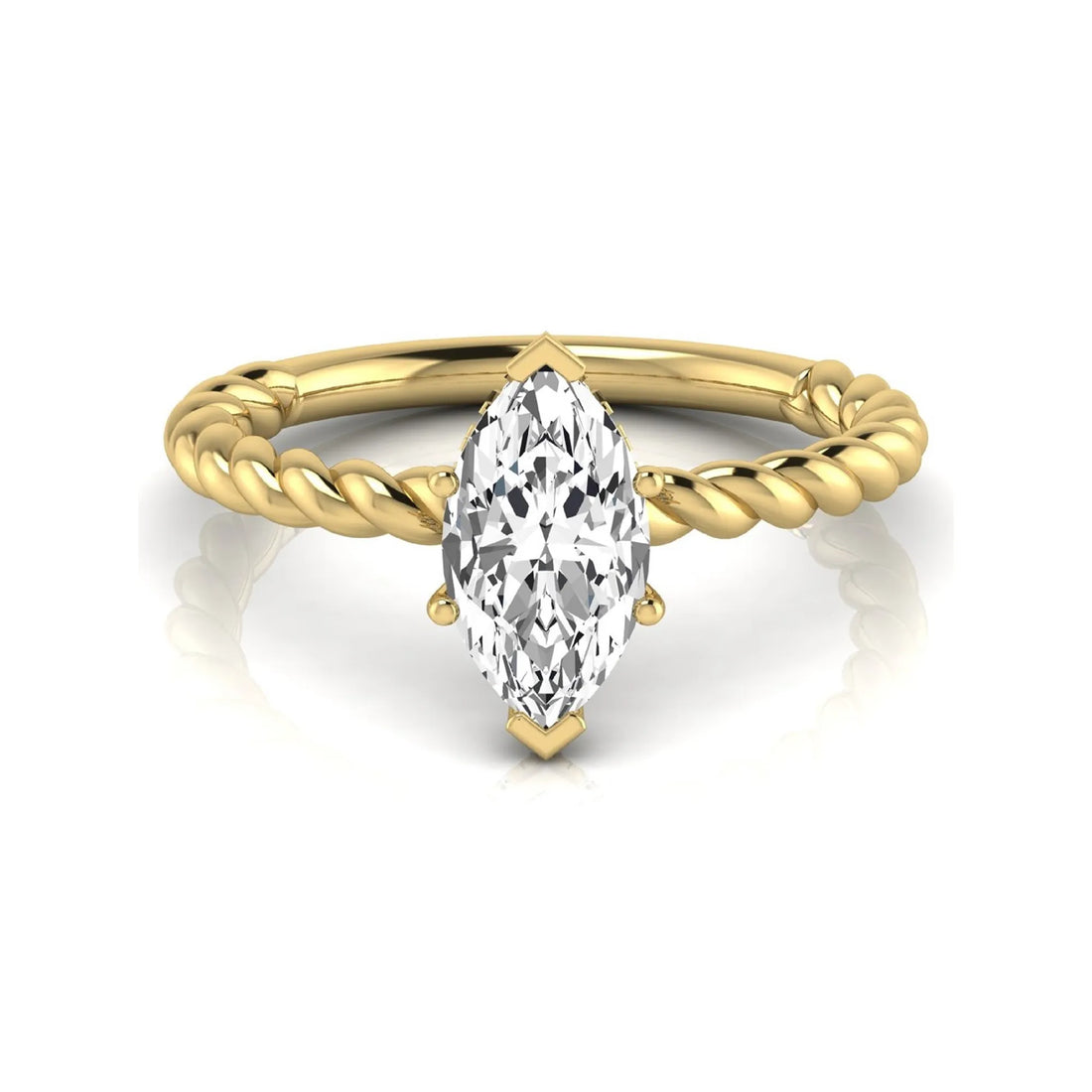 OctaPearl 1.5 ct Marquise Twist Band Lab Grown Diamond Engagement Ring