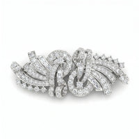 Moissanite Statement Brooch Pin With Intricate Pavé Setting