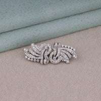 Moissanite Statement Brooch Pin With Intricate Pavé Setting