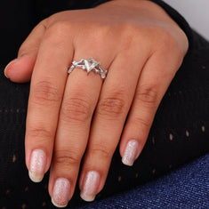 Nature-Inspired Kite Cut Moissanite Vine Engagement Ring - alternate view
