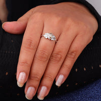 Pear Cut Brown CZ Cluster Engagement Ring | Bezel Set Statement Ring