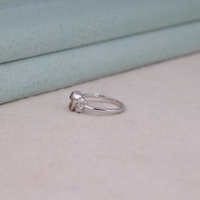 Pear Cut Brown CZ Cluster Engagement Ring | Bezel Set Statement Ring