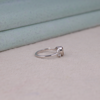 Pear Cut Brown CZ Cluster Engagement Ring | Bezel Set Statement Ring
