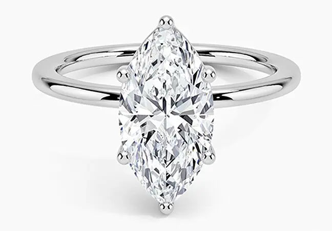 Marquise lab-grown diamond engagement ring