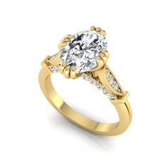 2.5 ct Oval Cut Lab Grown Diamond Engagement Ring - alternate view