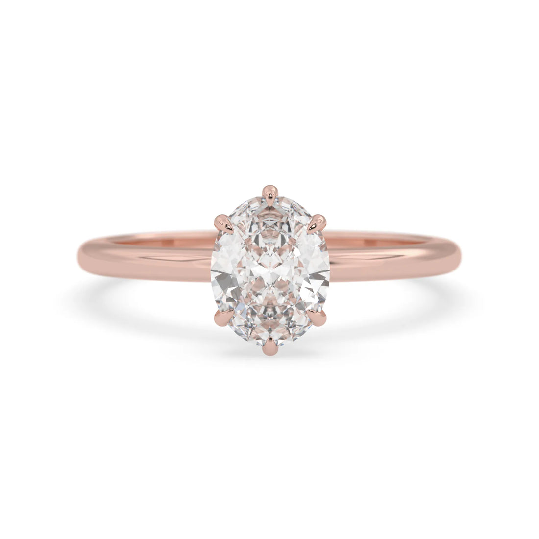 OctaPearl 1 ct Oval Cut Lab Grown Diamond Solitaire Engagement Ring