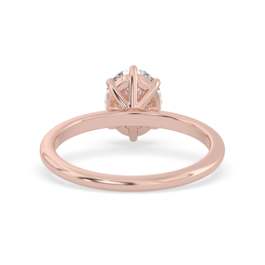 OctaPearl 1 ct Oval Cut Lab Grown Diamond Solitaire Engagement Ring
