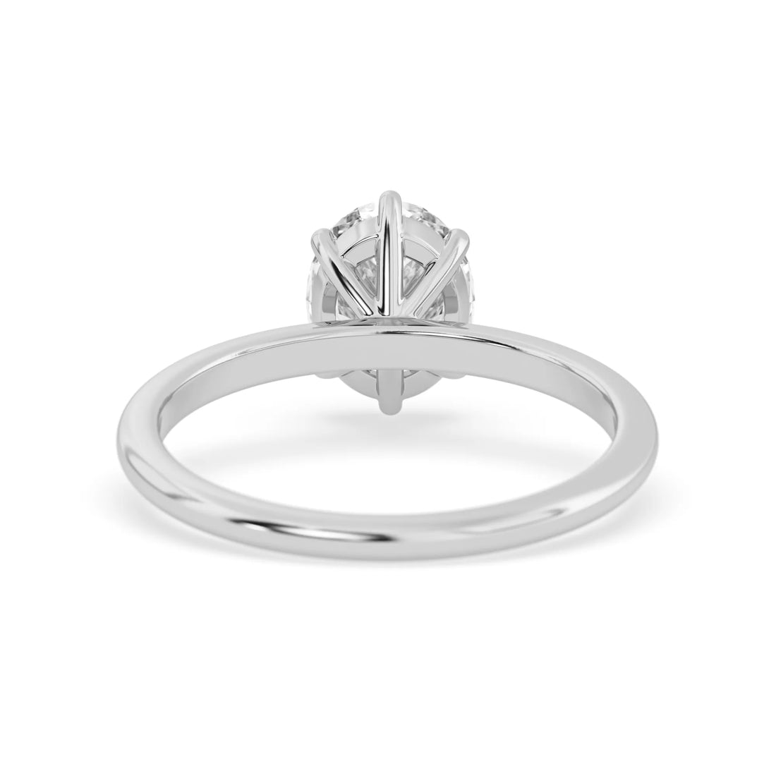 OctaPearl 1 ct Oval Cut Lab Grown Diamond Solitaire Engagement Ring