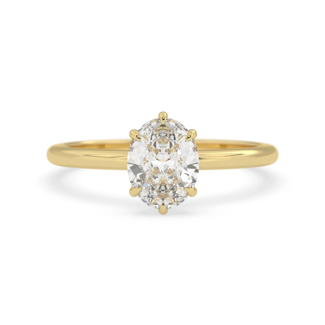 OctaPearl 1 ct Oval Cut Lab Grown Diamond Solitaire Engagement Ring