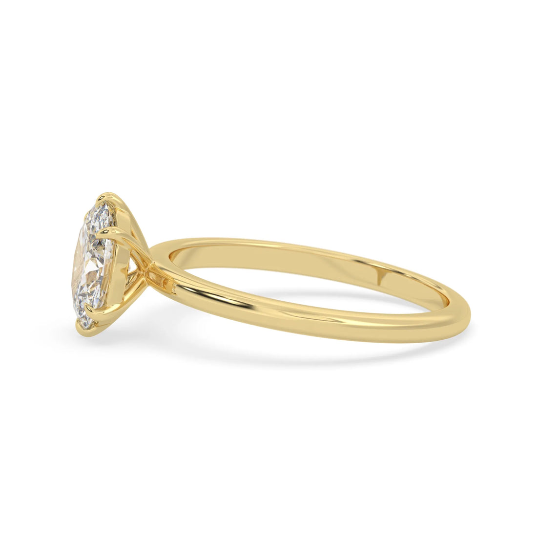 OctaPearl 1 ct Oval Cut Lab Grown Diamond Solitaire Engagement Ring