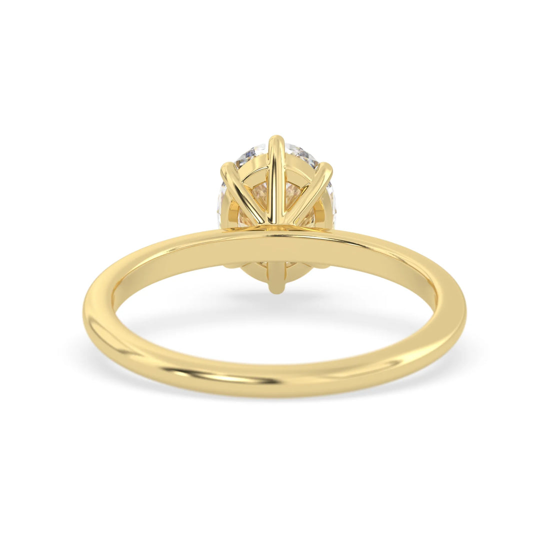 OctaPearl 1 ct Oval Cut Lab Grown Diamond Solitaire Engagement Ring
