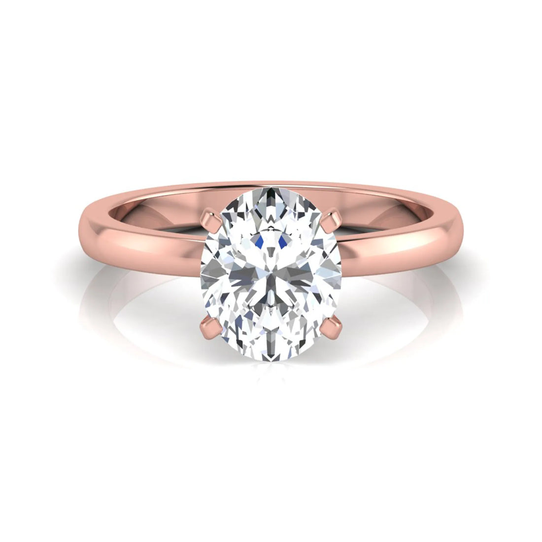 OctaPearl 2.5 ct Oval Cut Prong Set Lab Grown Diamond Solitaire Engagement Ring