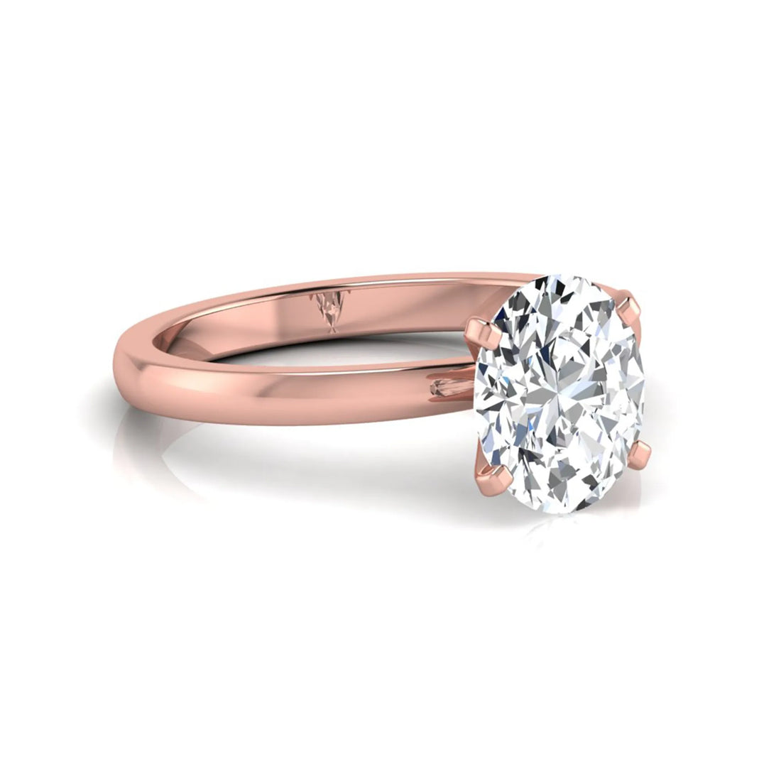 OctaPearl 2.5 ct Oval Cut Prong Set Lab Grown Diamond Solitaire Engagement Ring