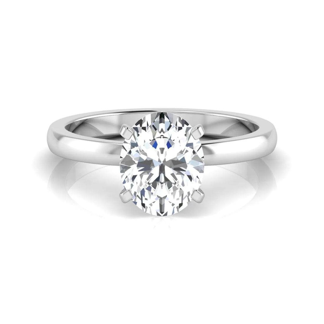 OctaPearl 2.5 ct Oval Cut Prong Set Lab Grown Diamond Solitaire Engagement Ring