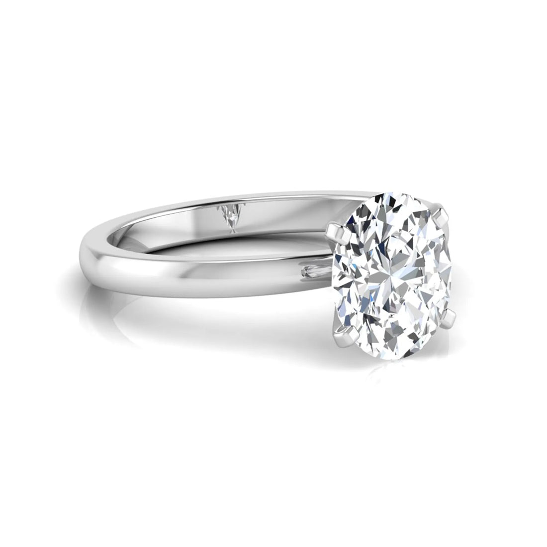 OctaPearl 2.5 ct Oval Cut Prong Set Lab Grown Diamond Solitaire Engagement Ring