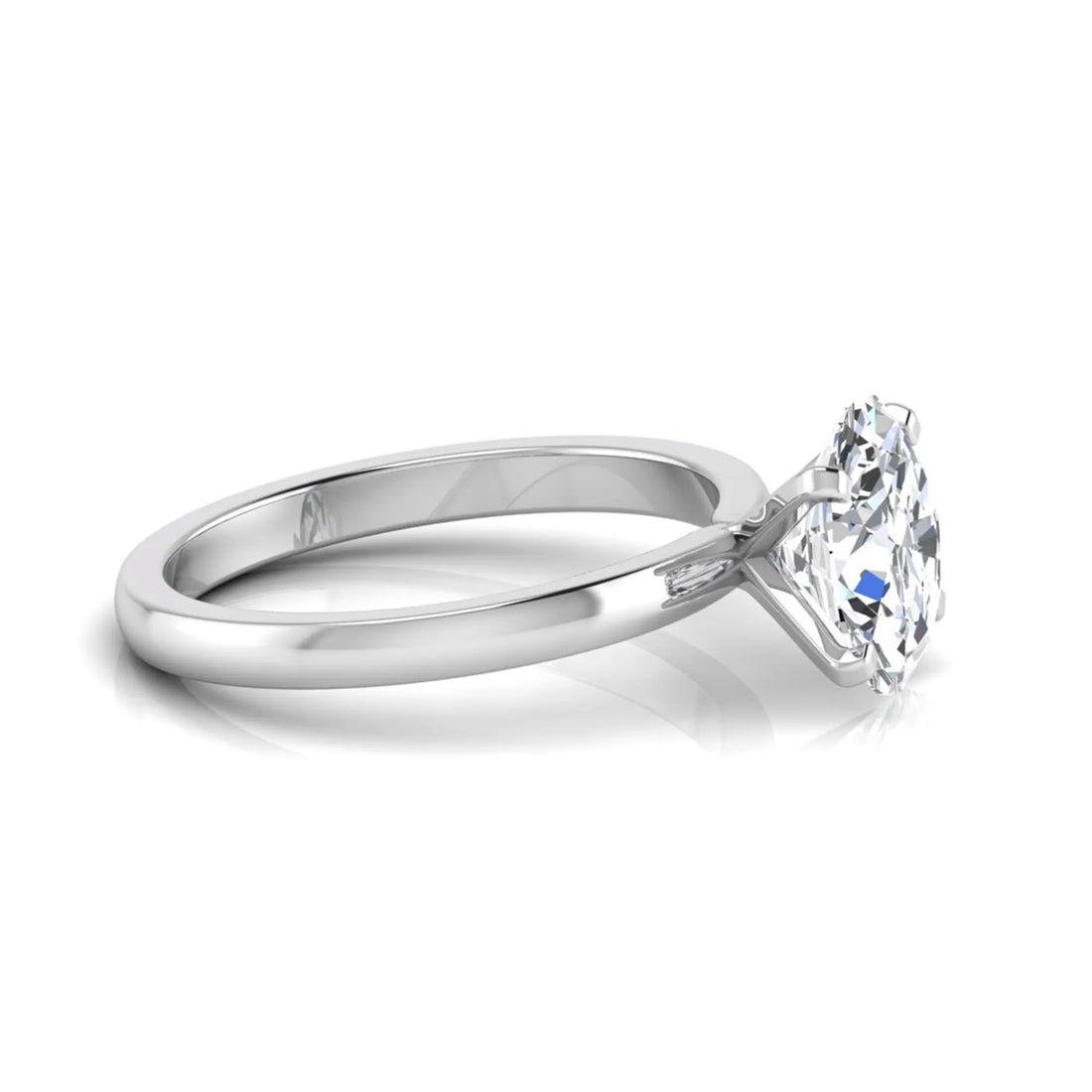 OctaPearl 2.5 ct Oval Cut Prong Set Lab Grown Diamond Solitaire Engagement Ring