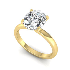OctaPearl 2.5 ct Oval Cut Prong Set Lab Grown Diamond Solitaire Engagement Ring - alternate view