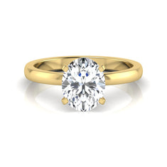 OctaPearl 2.5 ct Oval Cut Prong Set Lab Grown Diamond Solitaire Engagement Ring