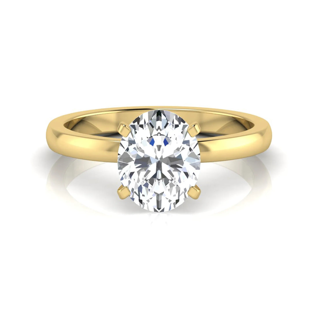 OctaPearl 2.5 ct Oval Cut Prong Set Lab Grown Diamond Solitaire Engagement Ring