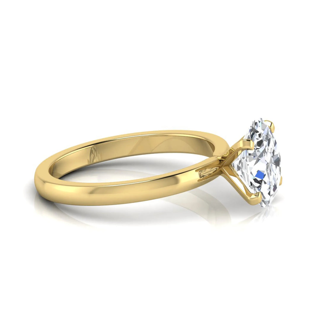 OctaPearl 2.5 ct Oval Cut Prong Set Lab Grown Diamond Solitaire Engagement Ring