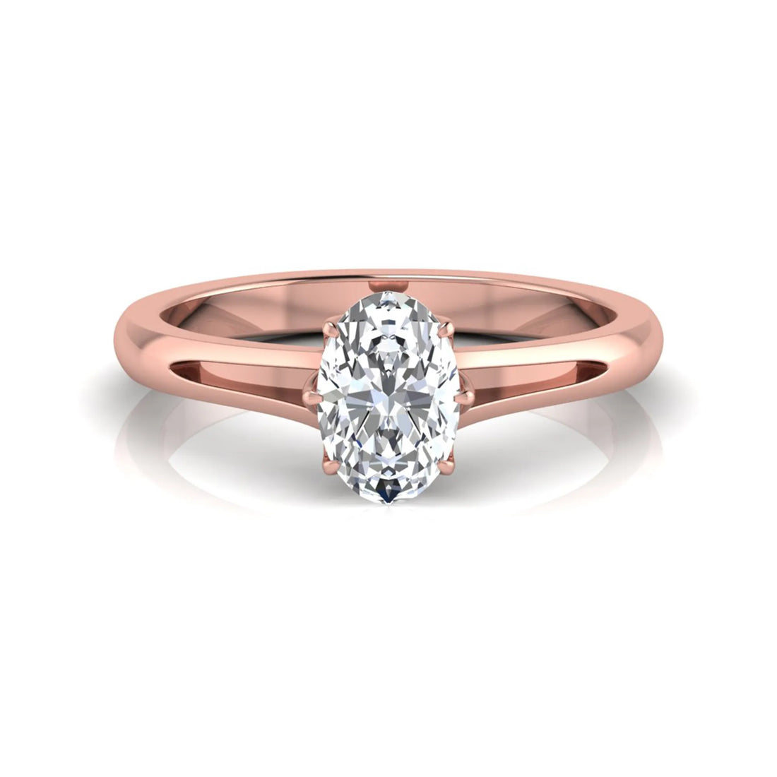 OctaPearl 1.5 ct Oval Cut Prong Set Lab Grown Diamond Solitaire Engagement Ring