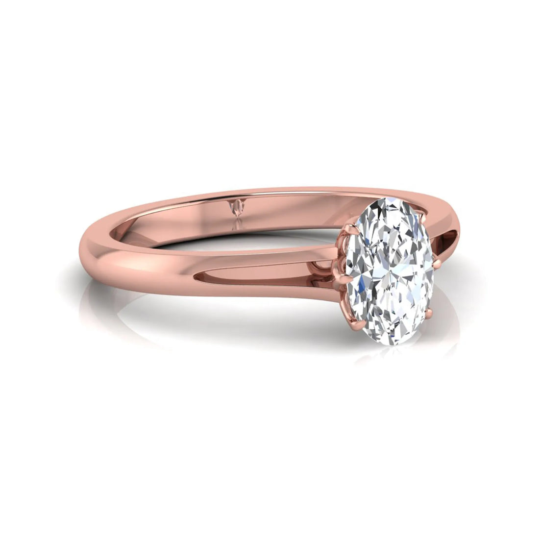 OctaPearl 1.5 ct Oval Cut Prong Set Lab Grown Diamond Solitaire Engagement Ring