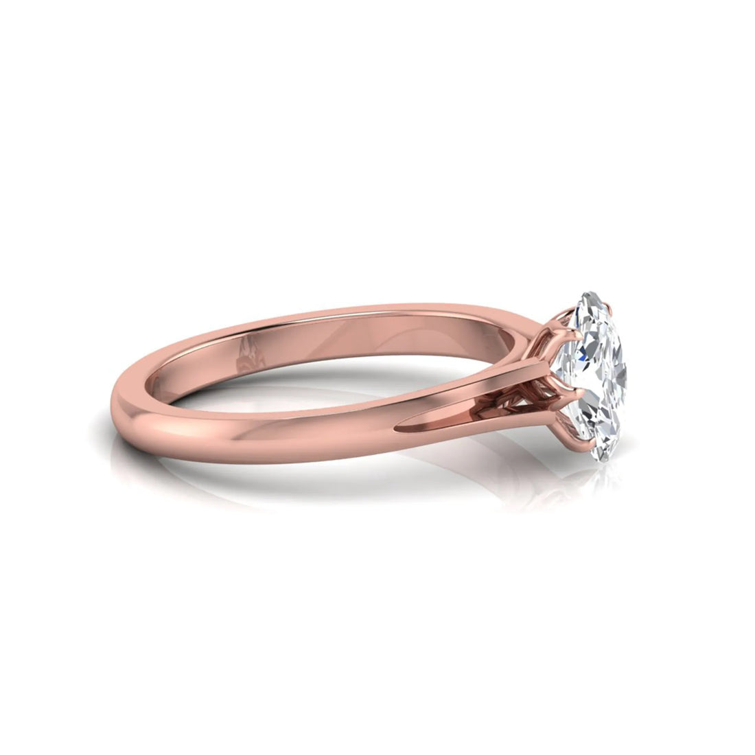OctaPearl 1.5 ct Oval Cut Prong Set Lab Grown Diamond Solitaire Engagement Ring