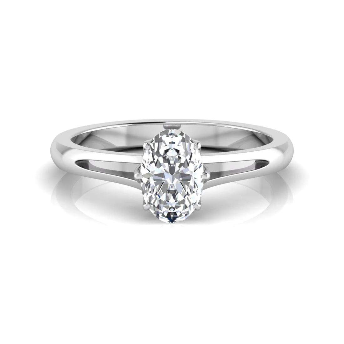 OctaPearl 1.5 ct Oval Cut Prong Set Lab Grown Diamond Solitaire Engagement Ring
