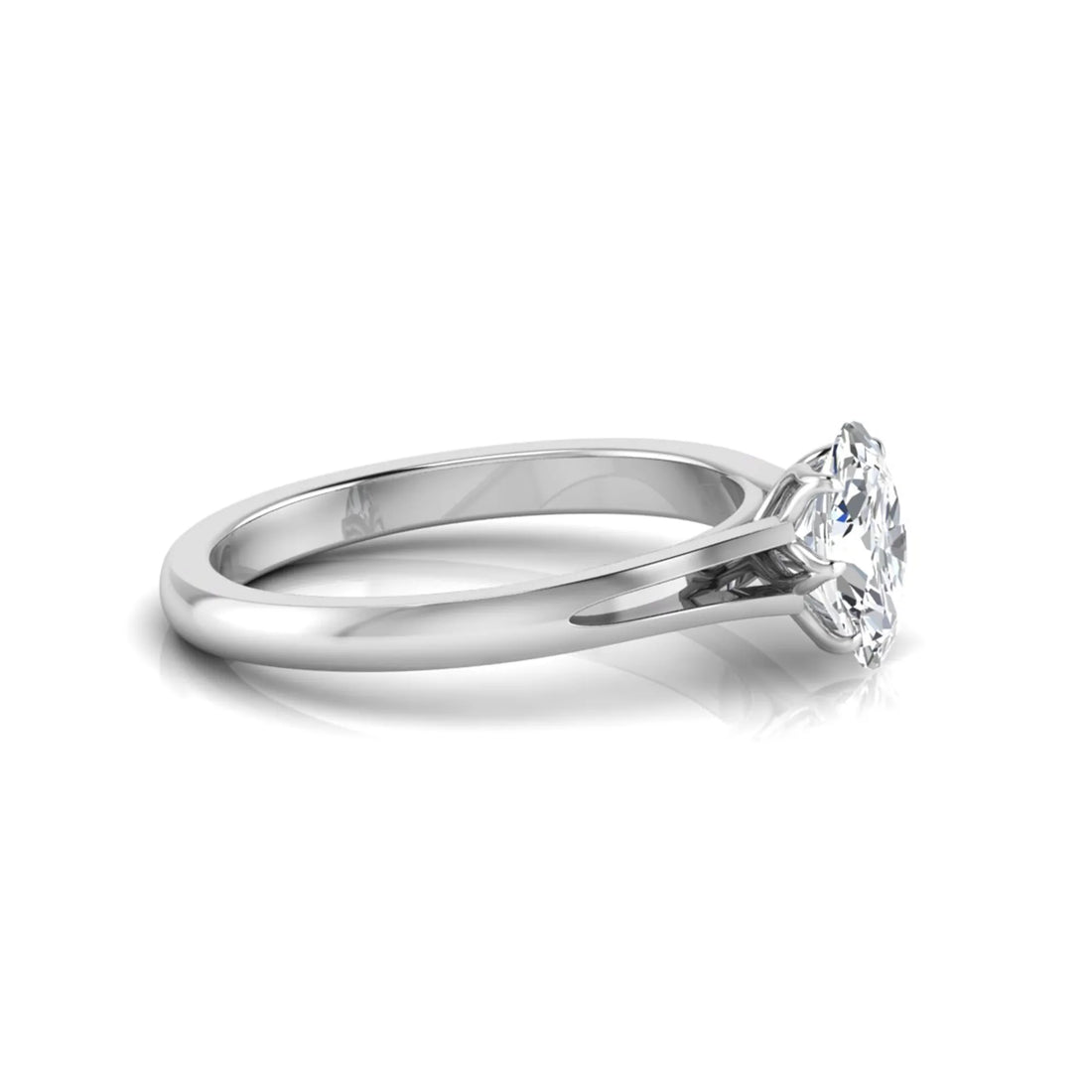 OctaPearl 1.5 ct Oval Cut Prong Set Lab Grown Diamond Solitaire Engagement Ring