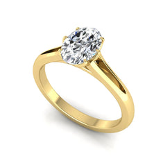 OctaPearl 1.5 ct Oval Cut Prong Set Lab Grown Diamond Solitaire Engagement Ring - alternate view