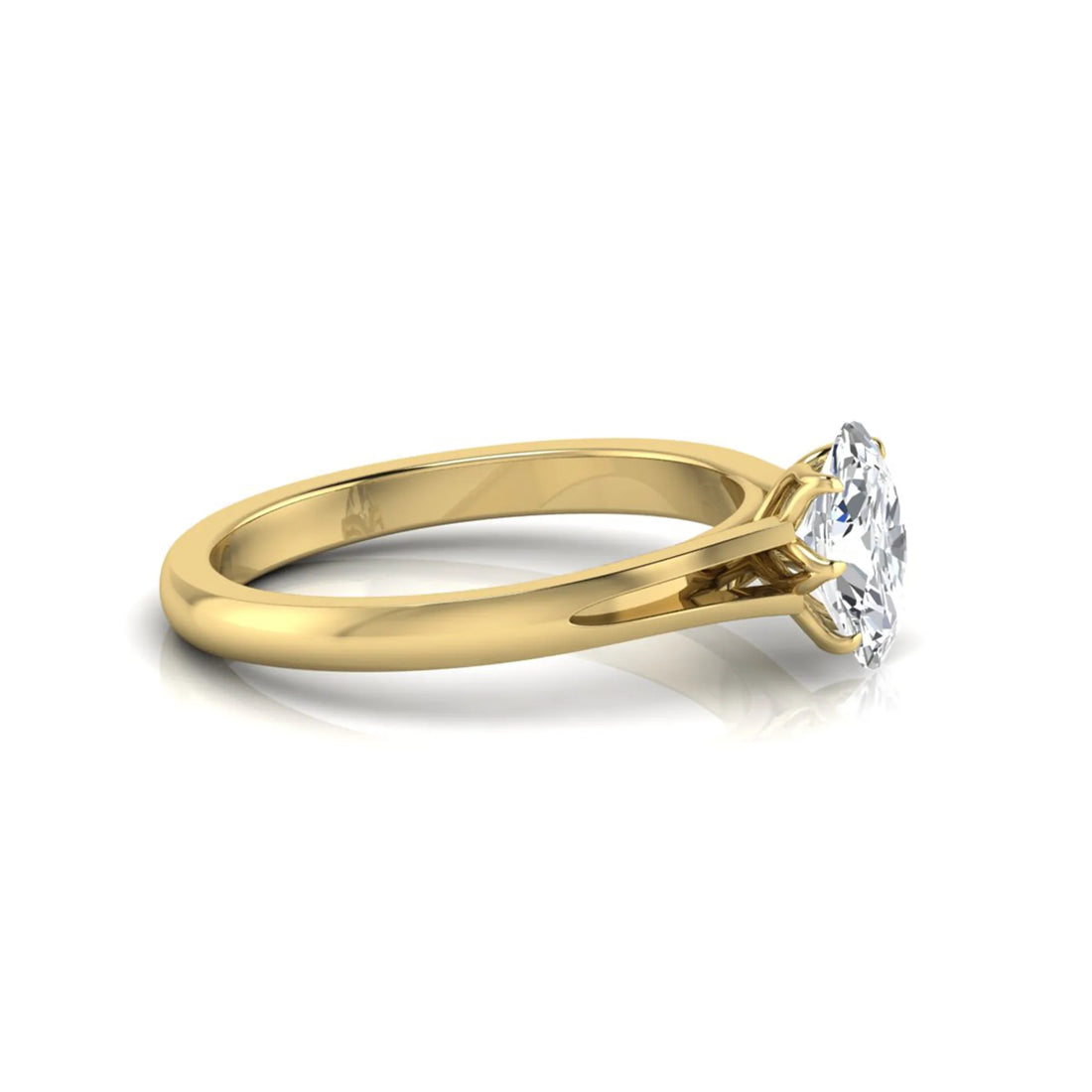 OctaPearl 1.5 ct Oval Cut Prong Set Lab Grown Diamond Solitaire Engagement Ring