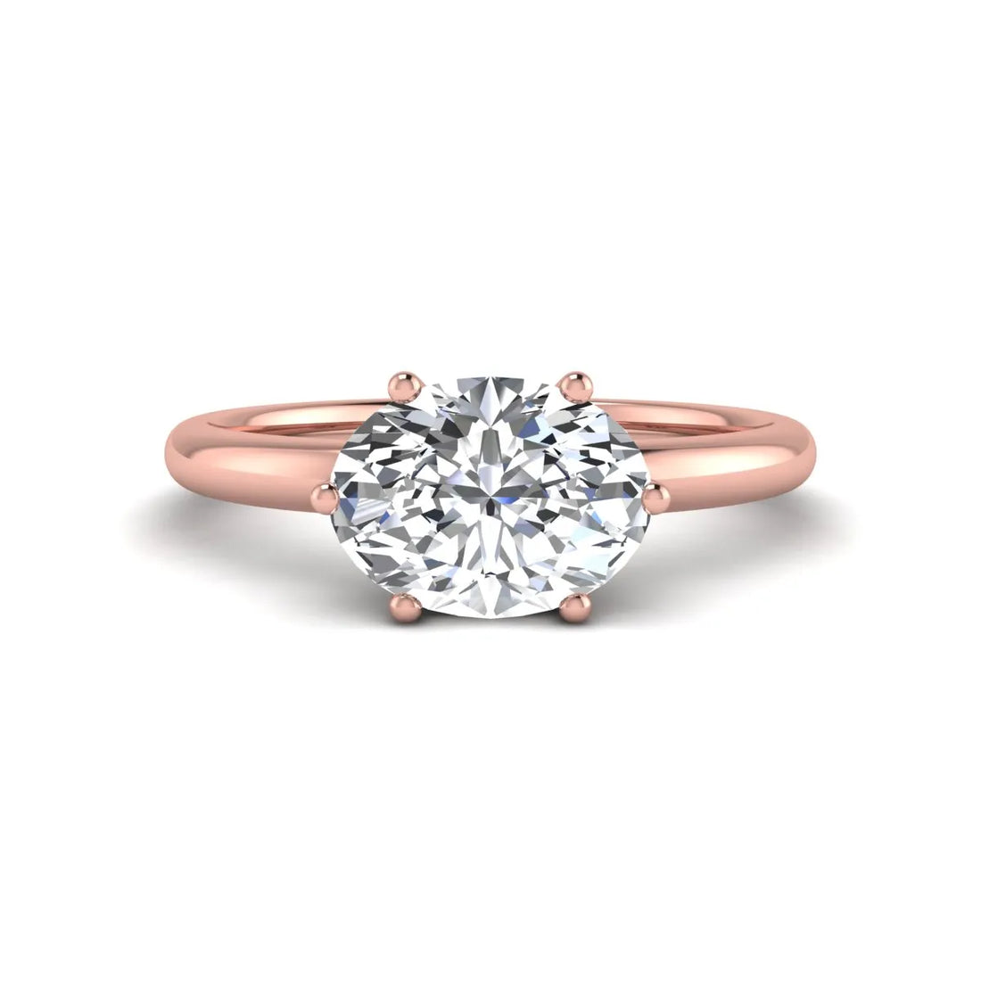 OctaPearl 1 ct Oval Cut Solitaire Lab Grown Diamond Engagement Ring