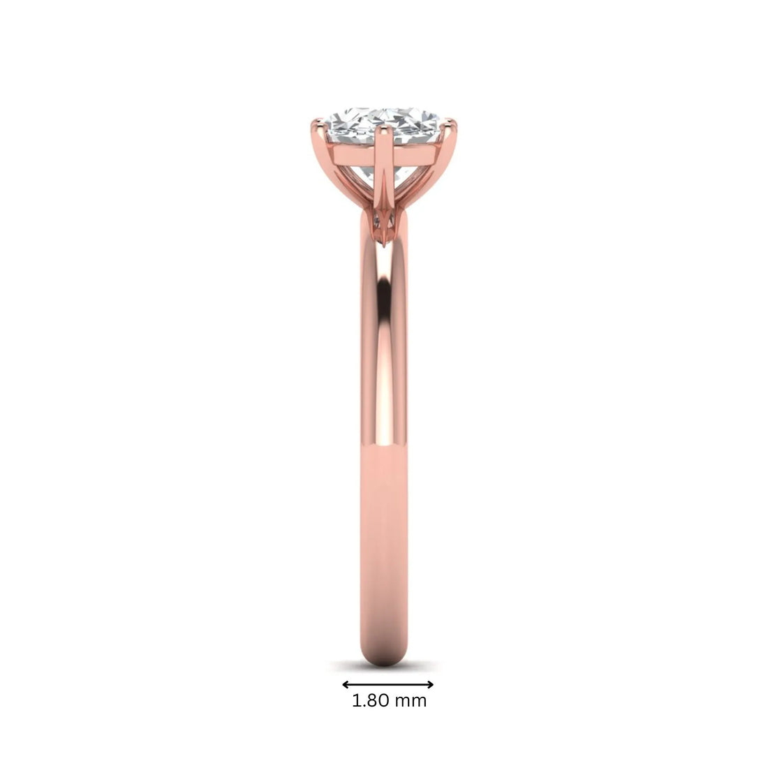 OctaPearl 1 ct Oval Cut Solitaire Lab Grown Diamond Engagement Ring