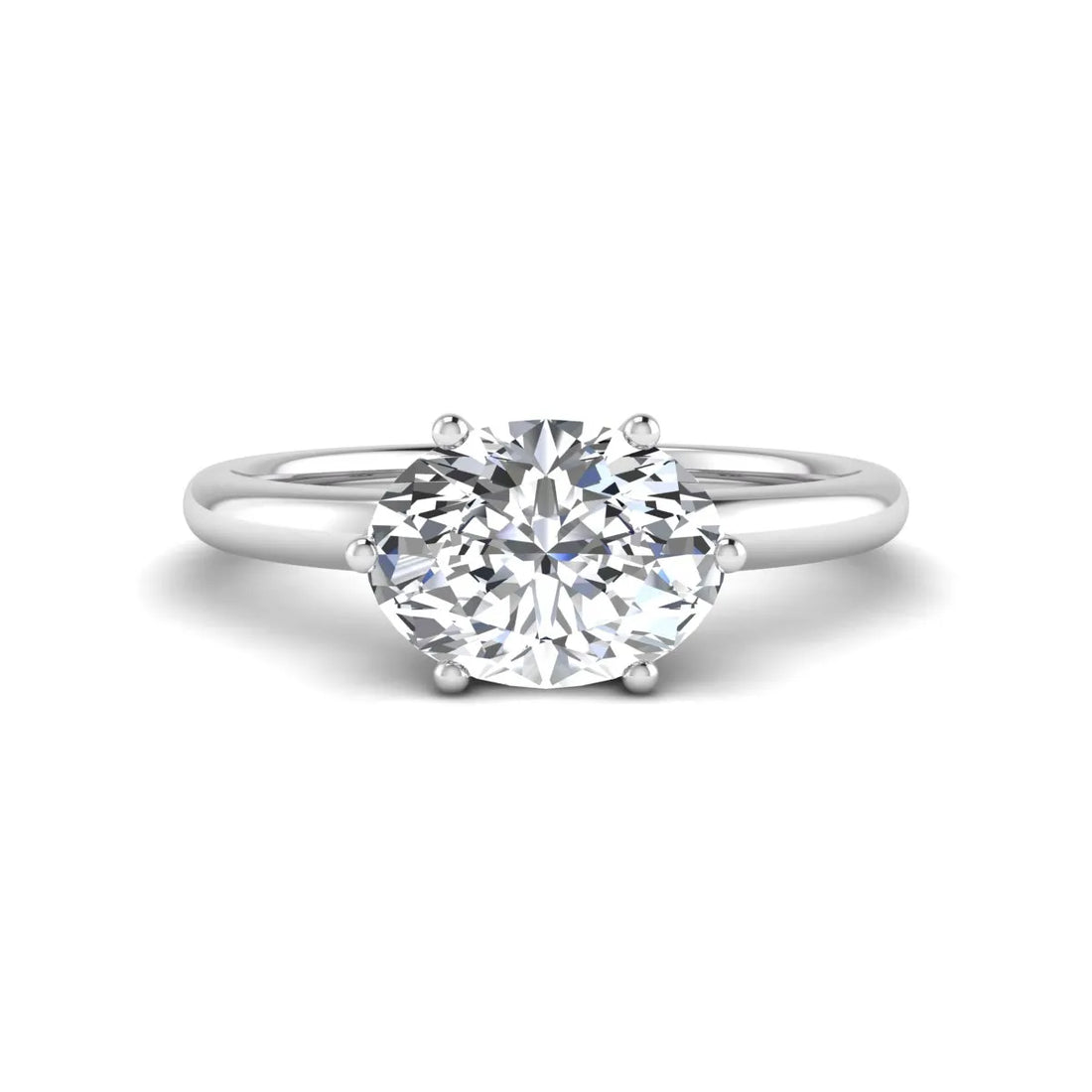 OctaPearl 1 ct Oval Cut Solitaire Lab Grown Diamond Engagement Ring
