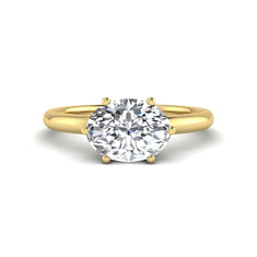 OctaPearl 1 ct Oval Cut Solitaire Lab Grown Diamond Engagement Ring