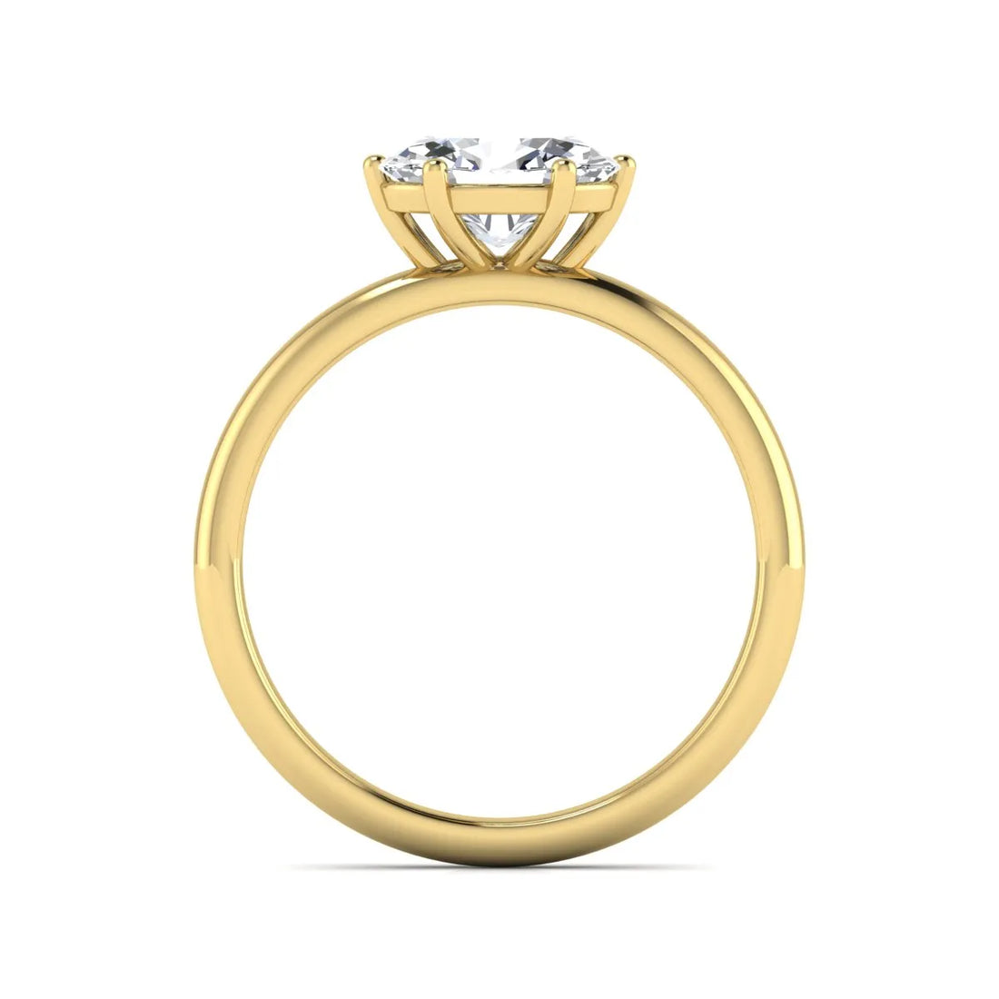 OctaPearl 1 ct Oval Cut Solitaire Lab Grown Diamond Engagement Ring