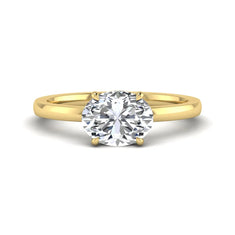 OctaPearl 2 ct Oval Cut Solitaire Lab Grown Diamond Engagement Ring