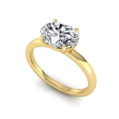 OctaPearl 2 ct Oval Cut Solitaire Lab Grown Diamond Engagement Ring - alternate view