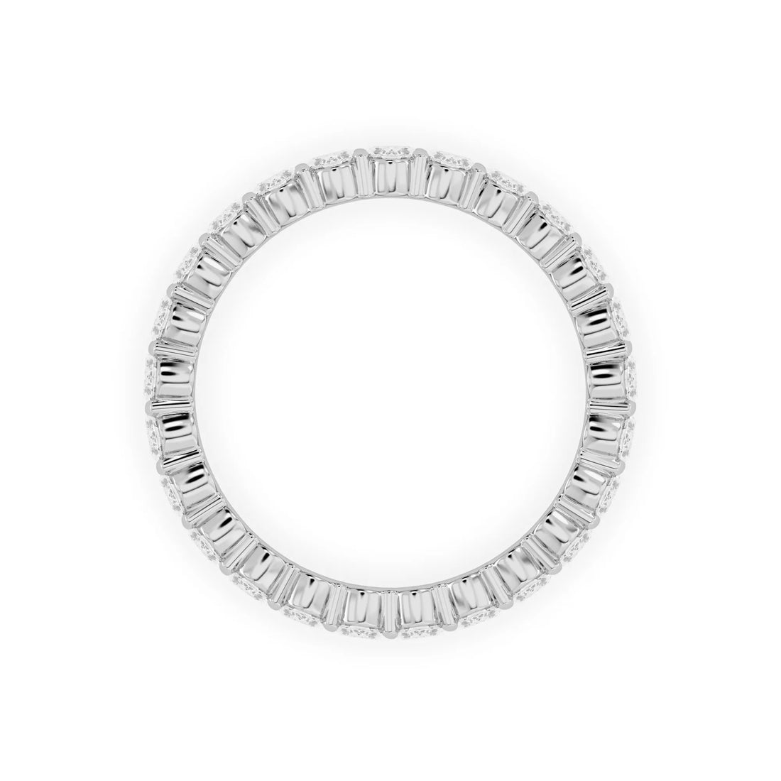 OctaPearl Oval Cut Lab Grown Diamond Full Eternity Wedding Band