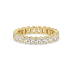 OctaPearl Oval Cut Lab Grown Diamond Full Eternity Wedding Band