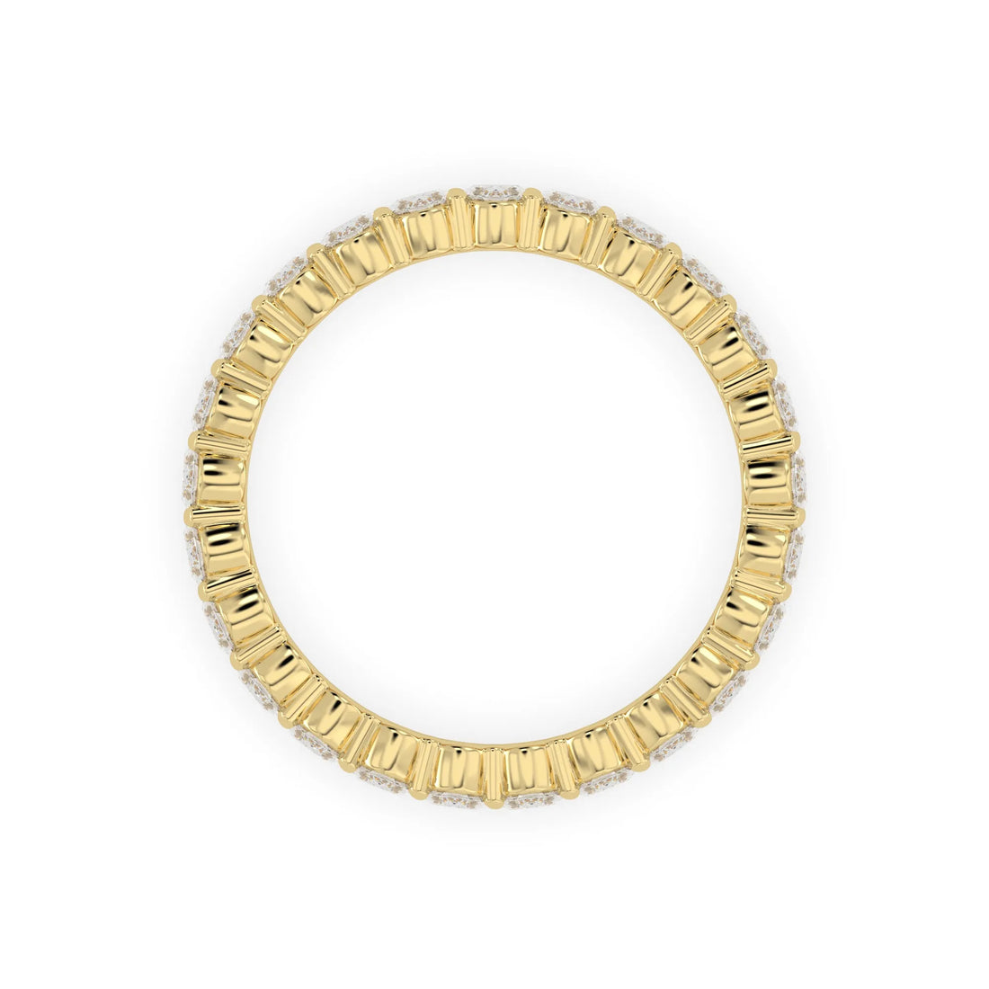 OctaPearl Oval Cut Lab Grown Diamond Full Eternity Wedding Band