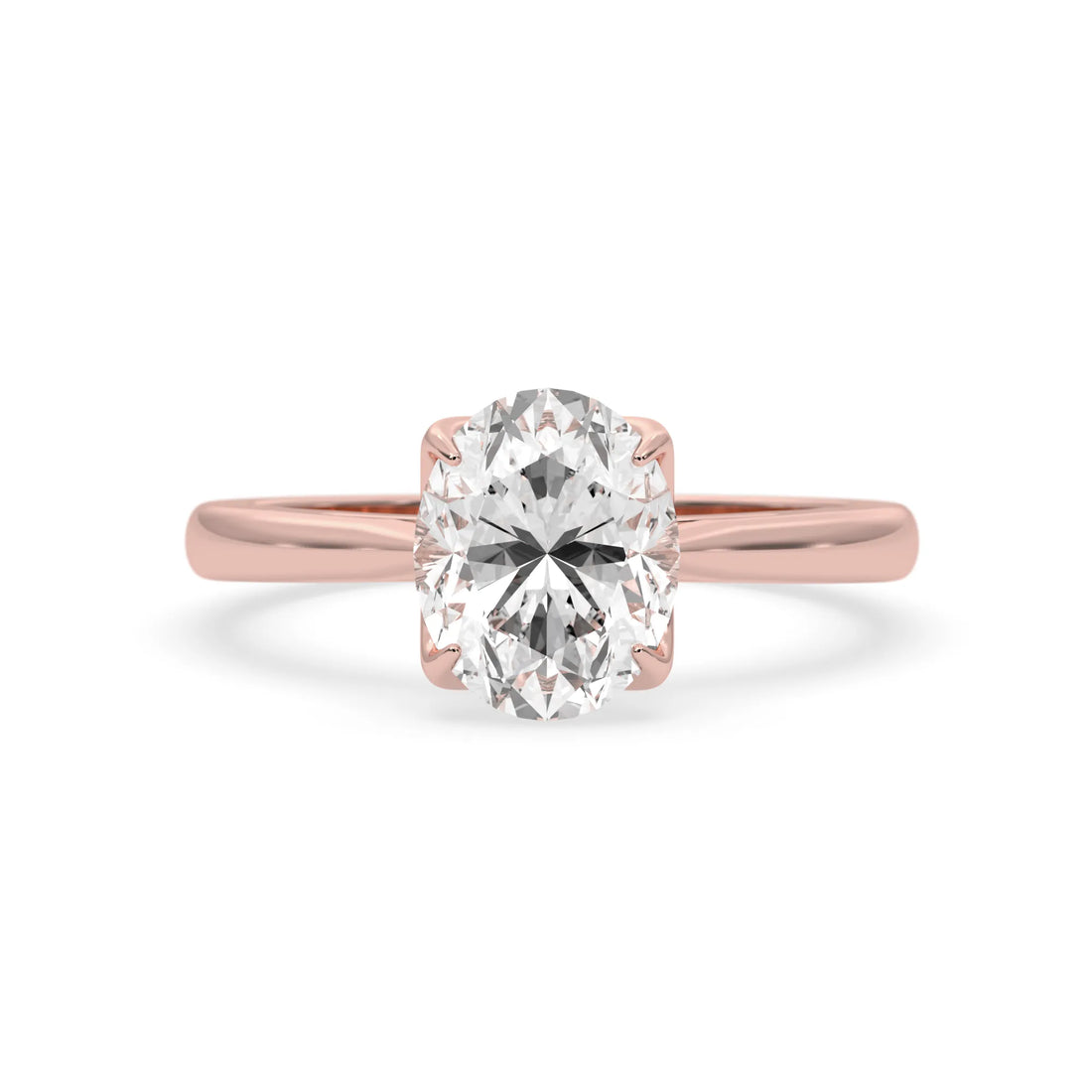 OctaPearl 2.5 ct Oval Cut Lab Grown Diamond Solitaire Engagement Ring