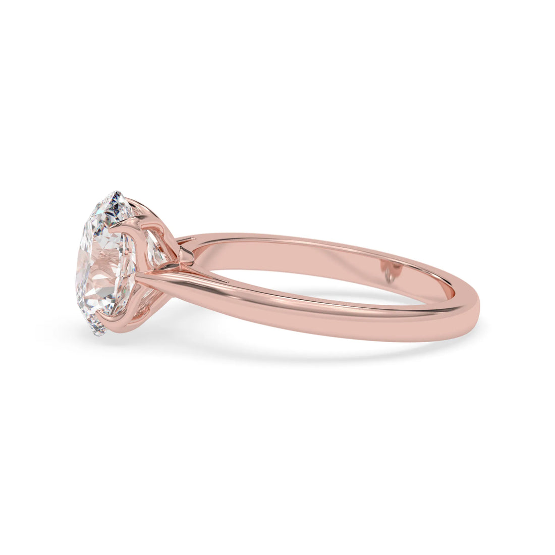 OctaPearl 2.5 ct Oval Cut Lab Grown Diamond Solitaire Engagement Ring