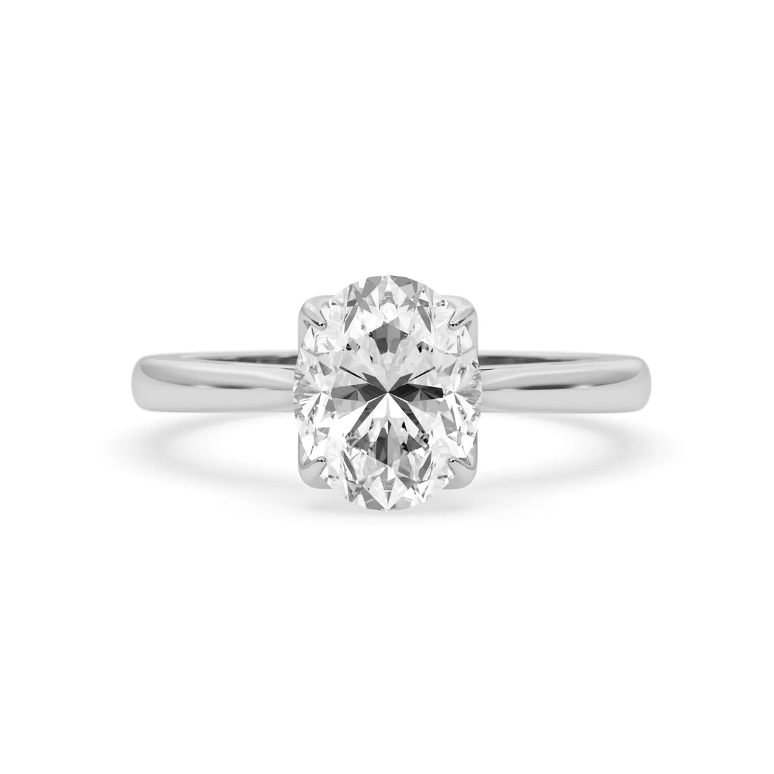 OctaPearl 2.5 ct Oval Cut Lab Grown Diamond Solitaire Engagement Ring