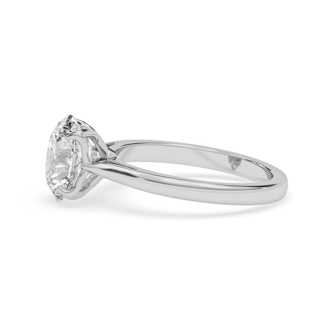 OctaPearl 2.5 ct Oval Cut Lab Grown Diamond Solitaire Engagement Ring