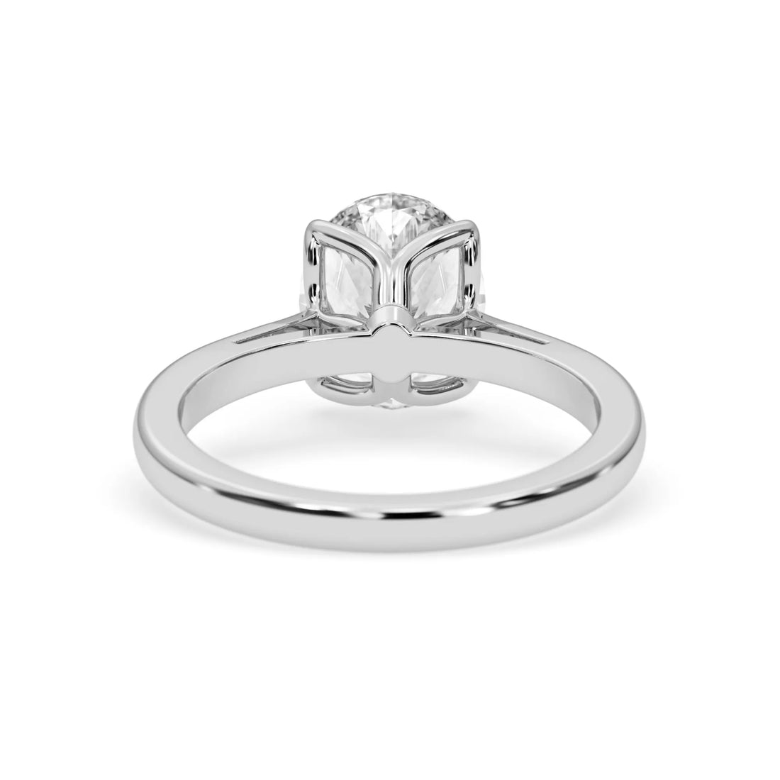 OctaPearl 2.5 ct Oval Cut Lab Grown Diamond Solitaire Engagement Ring