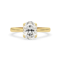 OctaPearl 2.5 ct Oval Cut Lab Grown Diamond Solitaire Engagement Ring